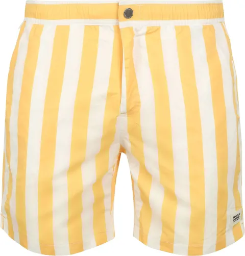 Scotch & Soda Swim Shorts Striped Yellow maat L