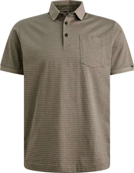 Vanguard Jersey Polo Shirt Stripes Taupe Brown maat 3XL