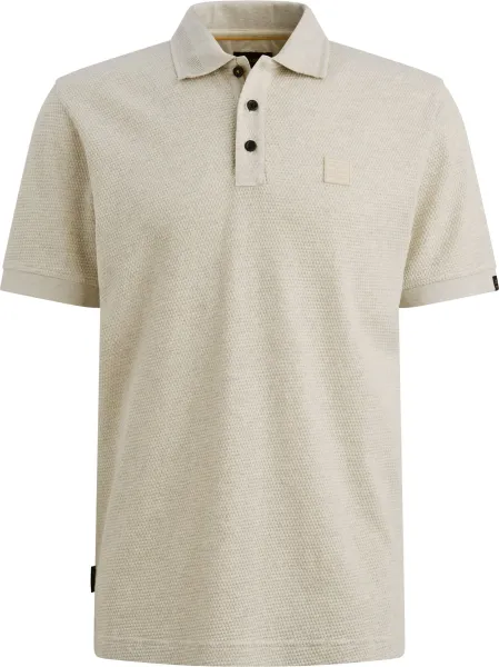 PME Legend Polo Shirt Popcorn Jersey Ecru Off-White Beige maat 3XL