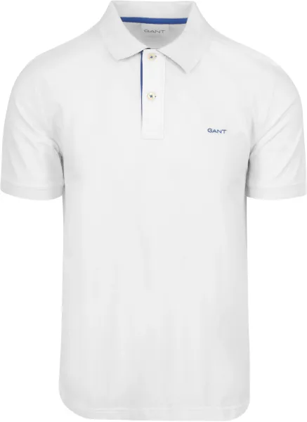 Gant Contrast Piqué Polo Shirt White maat 3XL