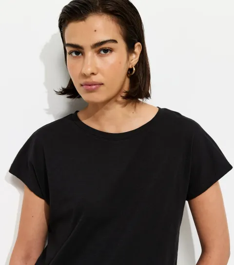Black Grown On Sleeve T-Shirt
