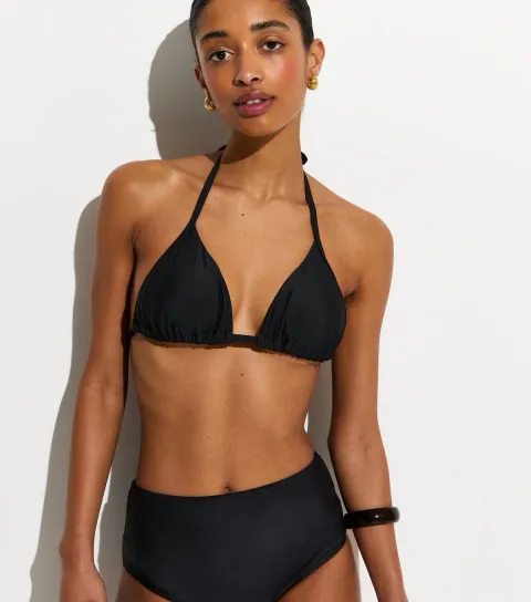 Black Removable Padding Triangle Bikini Top