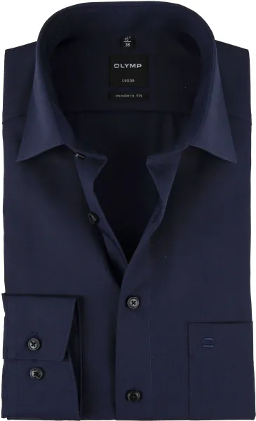 OLYMP Shirt Luxor Modern-Fit Dark Dark Blue Blue size 37