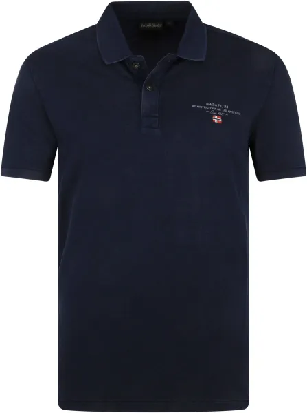 Napapijri Polo Shirt Elbas Navy Dark Blue Blue maat L