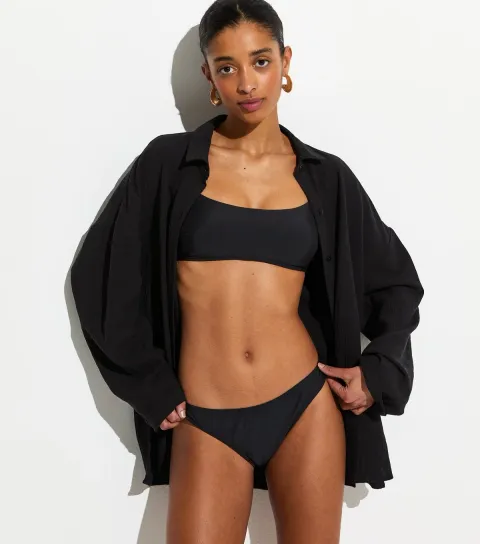 Black Hipster Bikini Bottoms