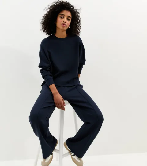 Premium Navy Jersey Joggers