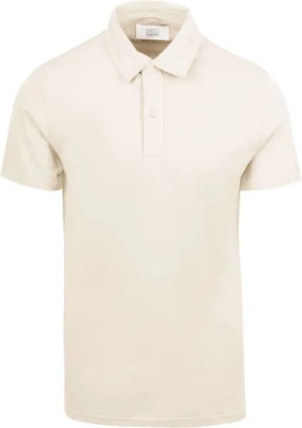 King Essentials The James Polo Shirt Ecru Off-White White maat S