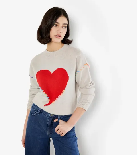 Stone Big Heart & Neon Whips Jumper