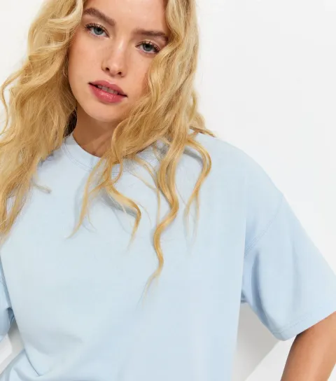 Light Blue Boxy Sweatshirt T-Shirt