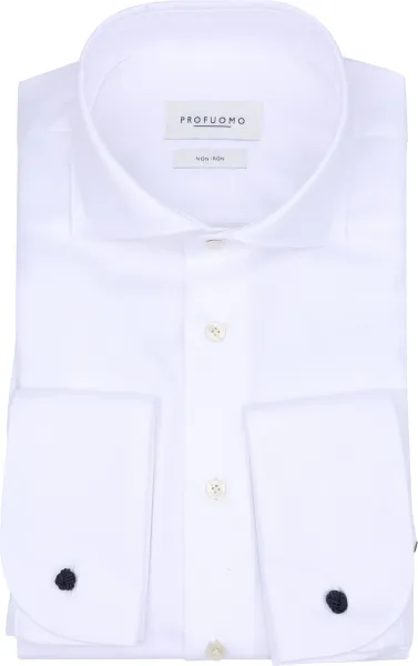 Profuomo Shirt Cutaway Double Cuff White size 38