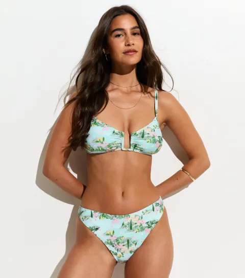 Light Blue Scene High Leg Hipster Bikini Briefs