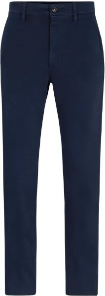BOSS Satin Chino Navy Blue Dark Blue maat W 31