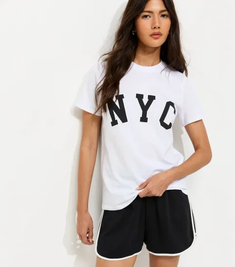 White NYC Regular Cotton T-Shirt