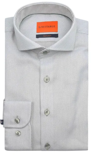 Suitable Shirt Jacquard Luxe Green size 38