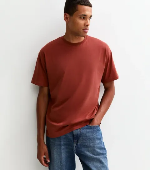 Rust Oversized Crew Neck T-Shirt