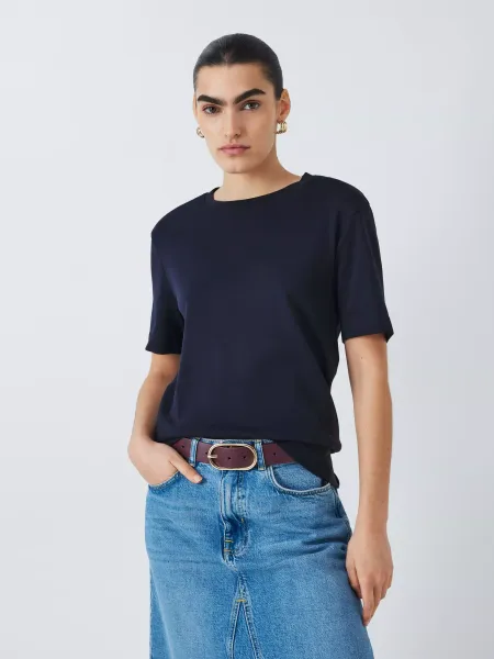John Lewis Organic Cotton Short Sleeve Crew Neck T-Shirt