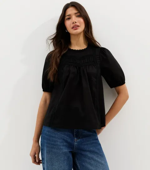 Black Trimmed Blouse