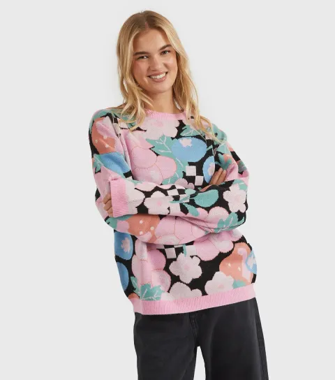 Pink Fruit Patterned Jumper