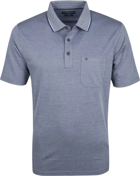 CASAMODA Polo Shirt Navy Design Dark Blue Blue maat 3XL