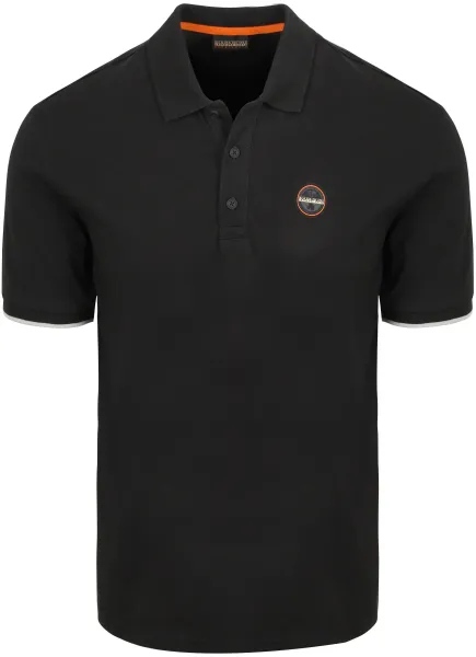 Napapijri E-Badge Polo Shirt Black maat L