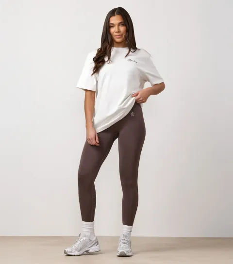 Cream Poise Mindset Logo Boyfriend T-Shirt