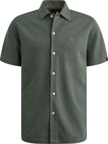 PME Legend Short Sleeve Shirt Jersey Interlock Balsam Green Dark Green maat 3XL
