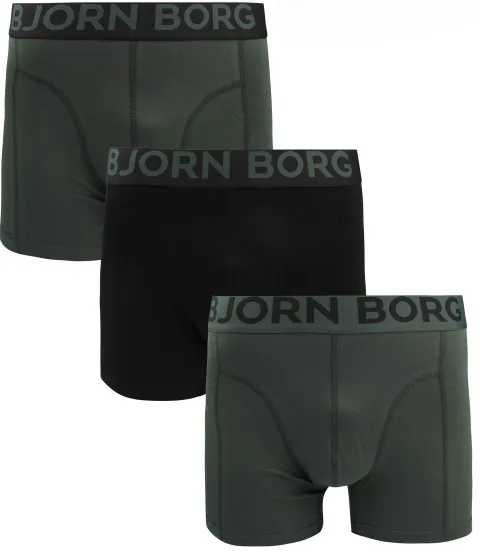 Bjorn Borg Boxers 3Pack Green Dark Green maat L