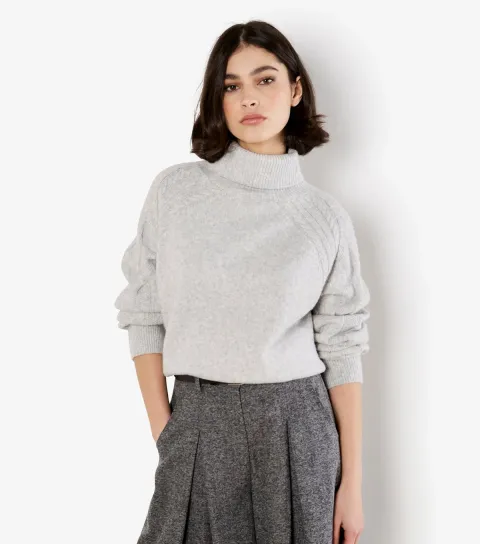 Grey Roll Neck Jumper