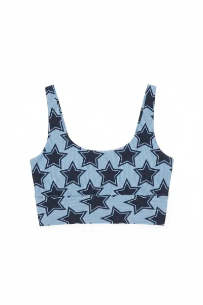 Beach Riot Leah Disco Star Gym Crop Top