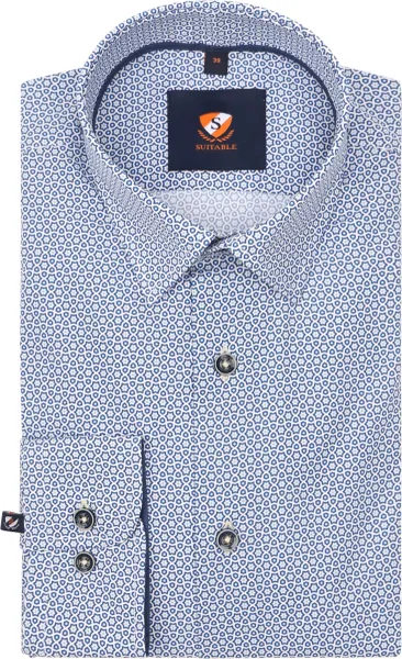 Suitable Shirt Print 267-9 Blue size 39
