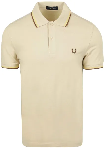 Fred Perry M3600 Polo Shirt Ecru Y56 Beige maat L