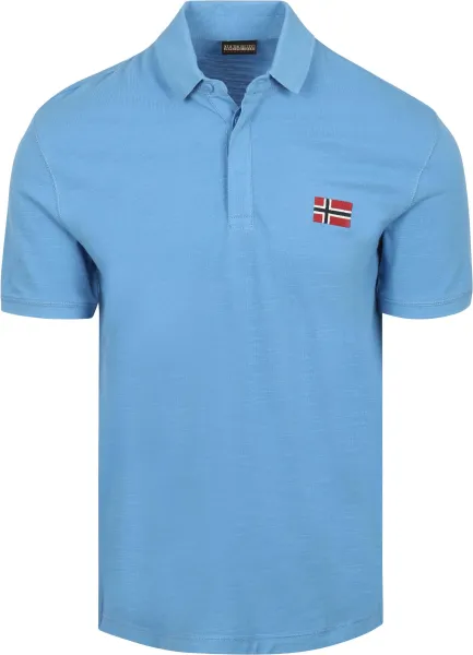 Napapijri Ebea Polo Shirt Mid Blue maat 3XL