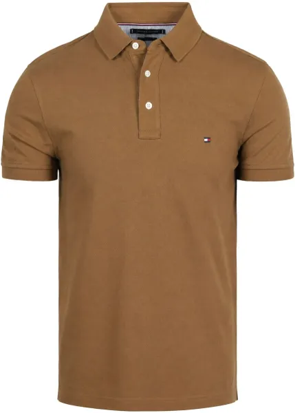 Tommy Hilfiger 1985 Polo Shirt Camel Cognac Brown maat L