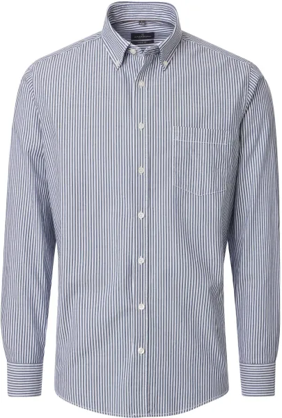 CASAMODA Casual Shirt Stripes Navy Blue Dark Blue maat 4XL