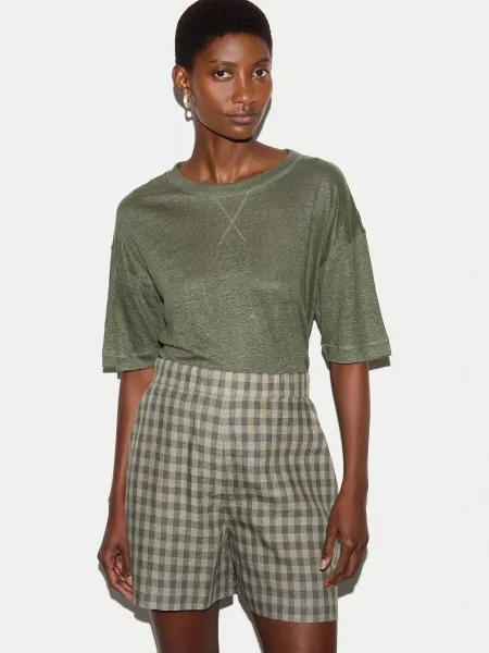 Jigsaw Linen Boxy T-Shirt