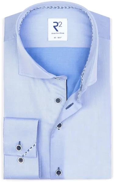 R2 Shirt Twill Light blue Blue size 36