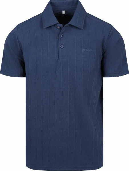 State of Art Polo Shirt Jersey Drop Needle Navy Blue Dark Blue maat L