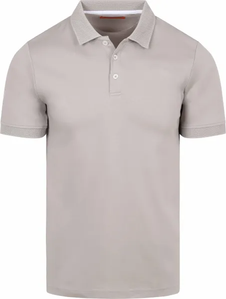 Suitable Boris Polo Shirt Greige Grey Beige maat 3XL