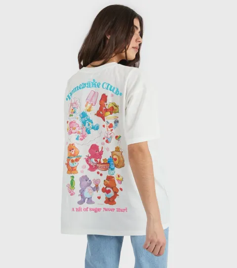 White Care Bears Homebake Club Printed T-Shirt