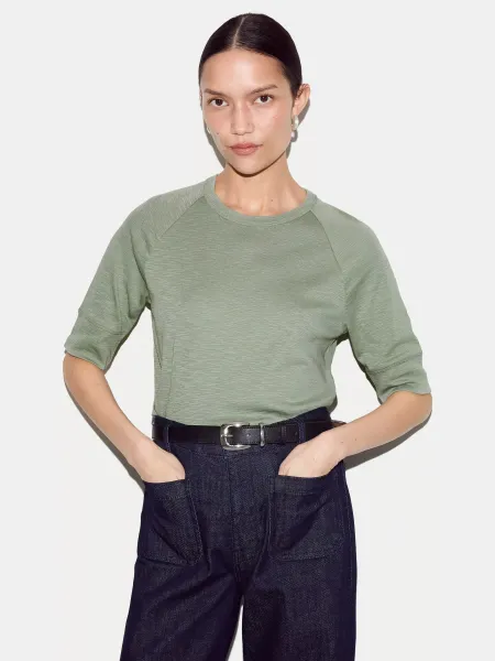 Jigsaw Cotton Luxe Raglan Sleeve T-Shirt