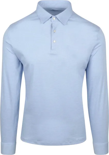 Desoto Essential Long Sleeve Polo Shirt Light Light blue Blue maat 3XL