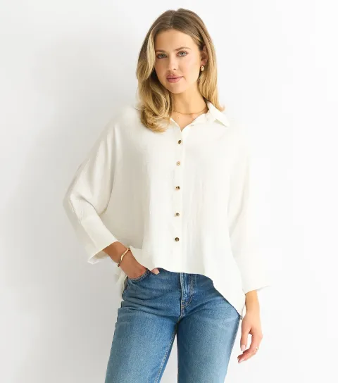 White Oversized Blouse