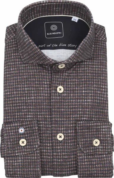 Blue Industry Shirt Print Brown size 38