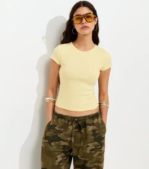 Light Yellow Baby Tee T-Shirt