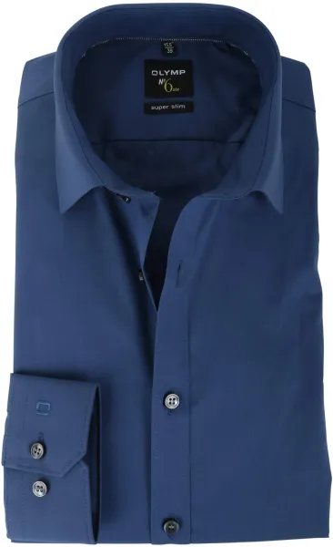 OLYMP No'6 six Shirt Skinny Fit Dark Dark Blue Blue size 36