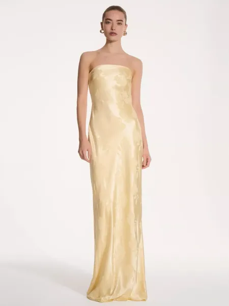 OMNES Amdra Flora Jacquard Maxi Dress