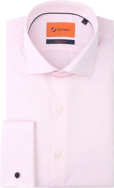 Suitable Shirt Double Cuff Pink size 38