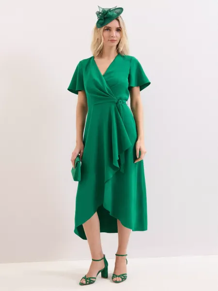 Phase Eight Julissa Short Sleeve V Neck Midi Dress