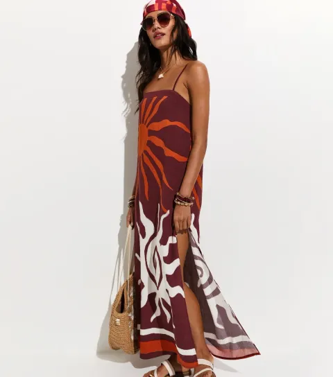 Brown Sun Maxi Dress
