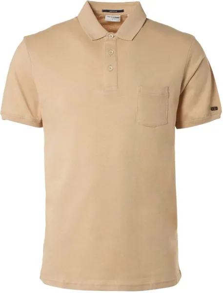 No Excess Polo Linen Beige maat M